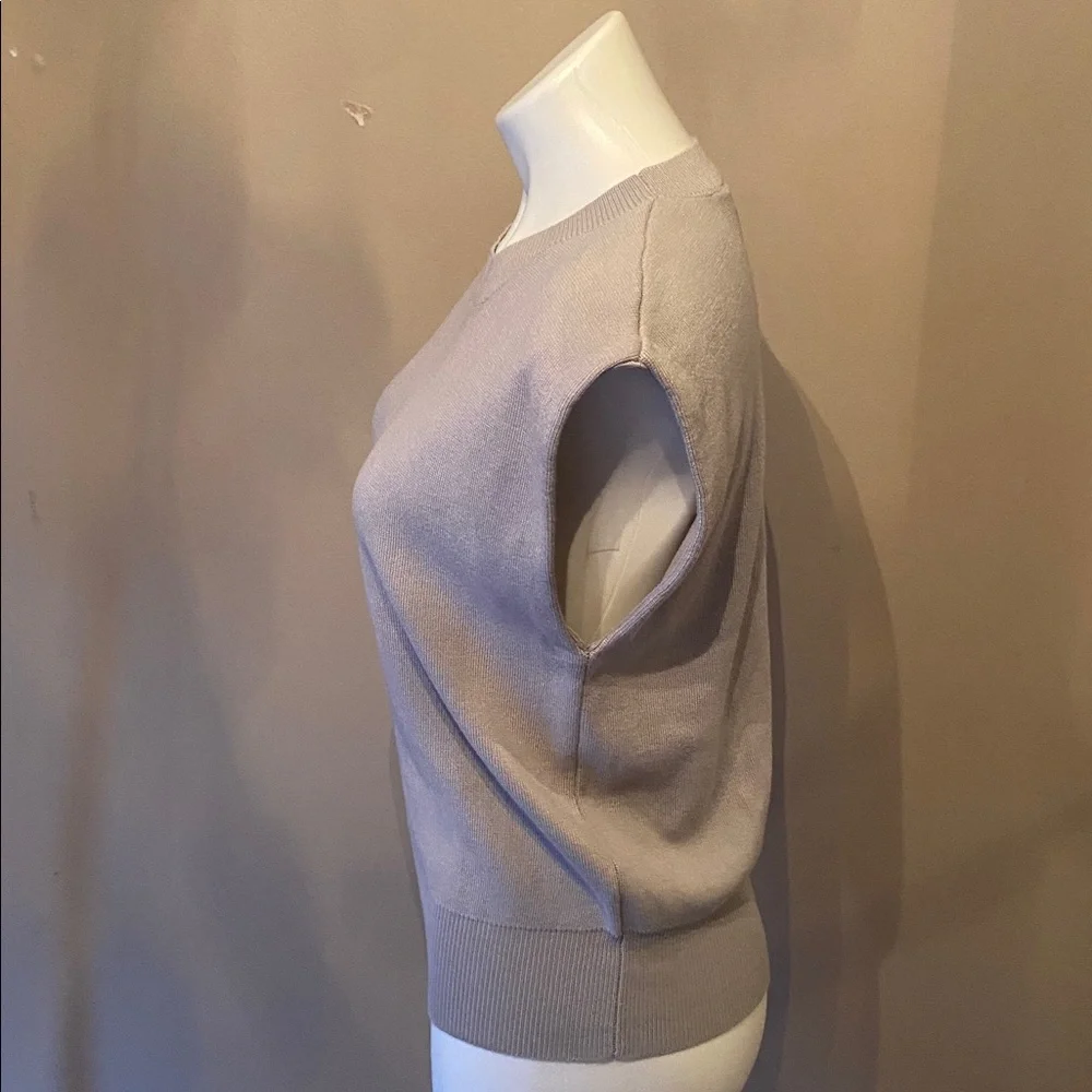Blue Rain Francesca’s Women's Beige Crew Neck Sweater Vest Size Small